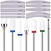 Punte Fresa Unghie Ceramica,JTENG 7Pcs Professionale Set di Punte Trapano per Unghie per Manicure,Punta da Trapano per Fresa Unghie Elettrica,per Pedicure,Nail Art（+ 10pcs Lime per Unghie 100/180）