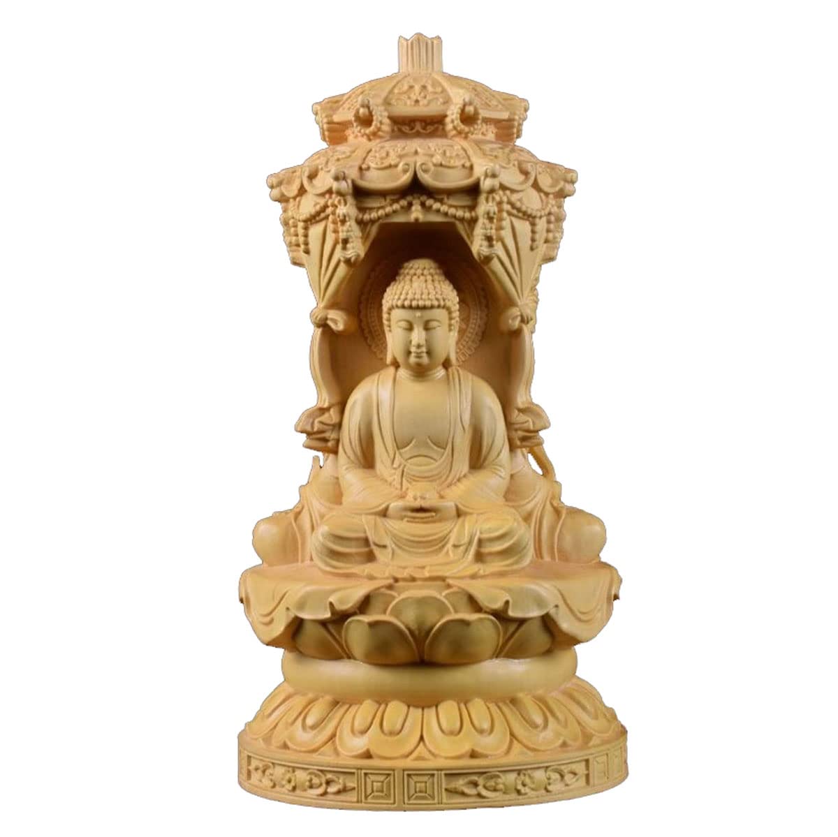 Amazon｜木彫りの仏像 阿弥陀三尊【観音菩薩 · 阿弥陀如来 · 勢至菩薩 