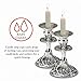Ner Mitzvah Reusable Metal Candlestick Liners and Drip Guards - Small Nickel Plated Candle Holder Protector Bobeches - Silver - 2 Pack
