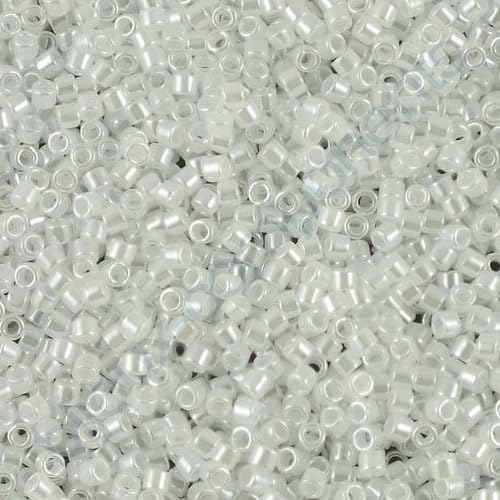 5 g Miyuki DELICA Seed Beads Rocailles, Size 11/0, Ceylon White (# DB0231), Japan, Glass — image 1