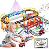 Beafaoo 139pcs Electric Train Sets, Train Track Toys for Boys, Expandable & Changeable Trains Tracks Set, Learning Educational Toys for1 2 3 4 5 Year Old Boy Girl, Christmas Xmas New Year Gifts
