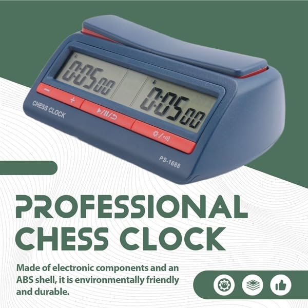 Aboiledy Digital Chess Clock, Professional Multipurpose Tournament Chess Timer with Alarm - Image 3