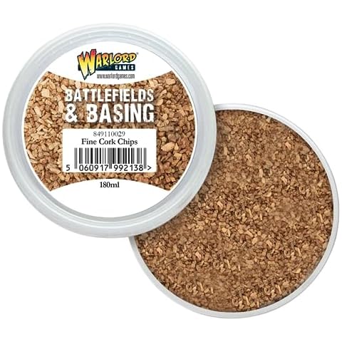 Wargames Delivered Battlefield- Fine Cork Chips for Miniature Terrain Basing Unleash Stunning Scenery & Elevate Your Battlefields, 180ml Cover
