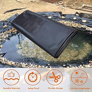   Pond-Liner-20ft-30ft-HDPE-Black-Pond-Liner-Large-Garden-Pond-Liners-Flexible-Skins-Lining-for-Koi-Ponds-Fountains-Fish-Pool-Water-Gardens-03mm12mil-Thickness