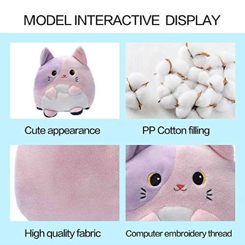 Ciaobaby Cat Stuffed Animals, Reversible Plush, 6" Cat Plushie For Girl Boy Adult Kids #TOP2