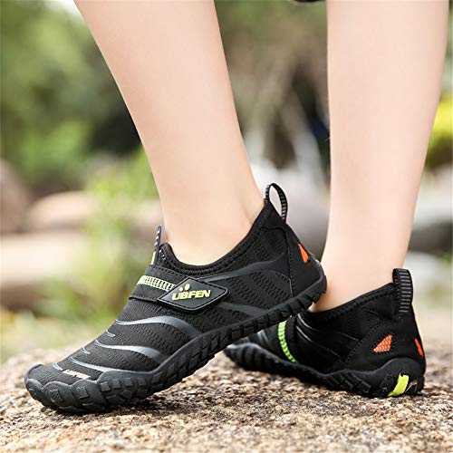 Image of UBFEN Water Shoes for Kids Boys Girls Aqua Socks Barefoot Beach Sports Swim Pool Quick Dry Lightweight Toddler Little Big Kid | Lightweight, Barefoot-style, Perfect for Water parks, Beach, Pool, Kayak, Creek Hiking, Camping, Toddler, Little Kid, Big Kid