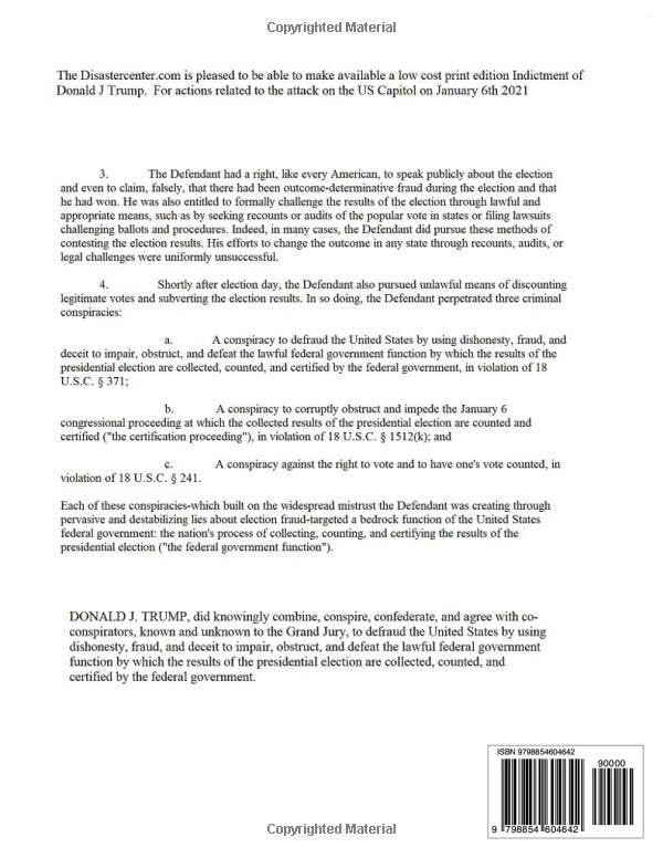 Vista 2 de Indictment of Donald Trump and co-conspirators for the Attack on the US Capitol Building and related crimes UNITED STATES OF AMERICA v. DONALD J.