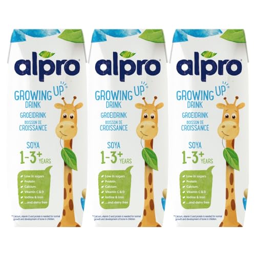 Alpro Soya Growing-Up Plant-Based Long Life Drink, Vegan & Dairy Free, 3 x 250ml