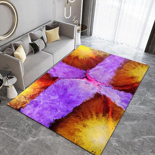 Tapis impression 3D texture marbre en flanelle douce de salon