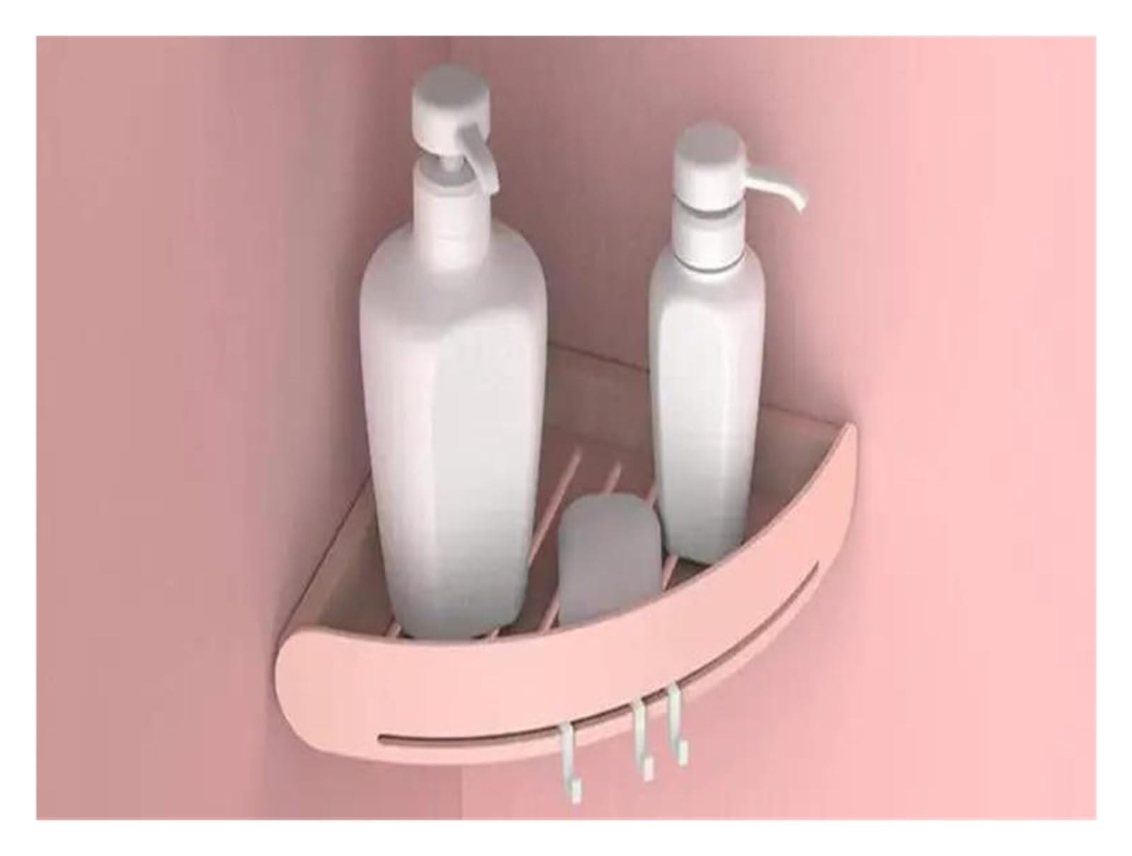Mensola angolare da bagno, per doccia, shampoo, sapone, cosmetici, organizer da parete, mensola da bagno (grigio chiaro)