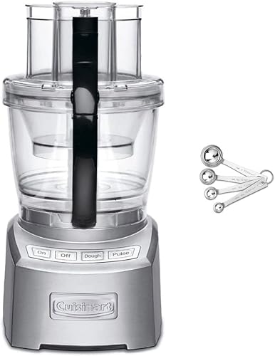 Cuisinart Elite Collection 2.0 - Procesador de alimentos de 14 tazas (fundido a presión) con cucharas medidoras (paquete de 4)