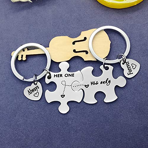 Vadaka Couple Keychain Gifts For Girlfriend Boyfriend Puzzle Couple Keychain For Him Her Matching Couple Keychain Set Couples Jewelry Gift For Valentines Day Anniversary Christmas #TOP1