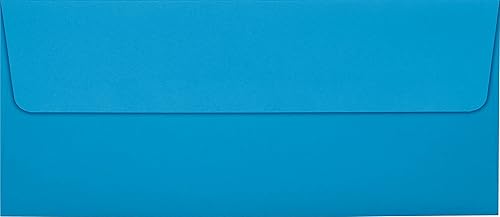 Miniatura 2 de LUXPaper Sobres de negocios #10  Despegar y prensar  4 18 pulgadas x 9 12 pulgadas  Azul piscina  Texto de 80 libras  50 unidades