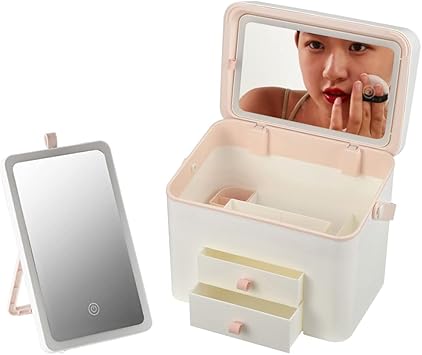 Amazon Co Jp Ismile メイクボックス 鏡付き ライト Led付き 持ち運び 大容量 プロ仕様 大きめ かわいい コスメボックス L ビューティー Amazon Co Jp Ismile メイクボックス 鏡付き ライト Led付き 持ち運び 大容量 プロ仕様 大きめ かわいい コスメボックス L ビューティー