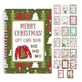 Merry Christmas! Gift Card Book, 5x7 Color Spiral-Bound Merry Christmas Card Book, Christma Gift Cards Books Holder, DIY Personalized Xmas Gifts for Family, Friends, Students (1pc)
