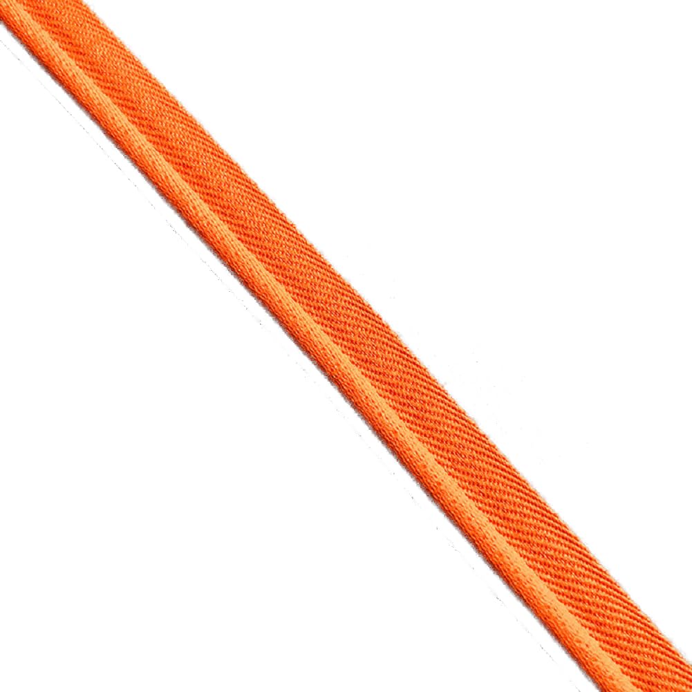 Yalulu 20 Yards Stretchy Edge Sewing Ribbon Bias Insert Piping Cord Rope for DIY Patchwork Garment Sewing Making and Trimming Home Textile (Orange)