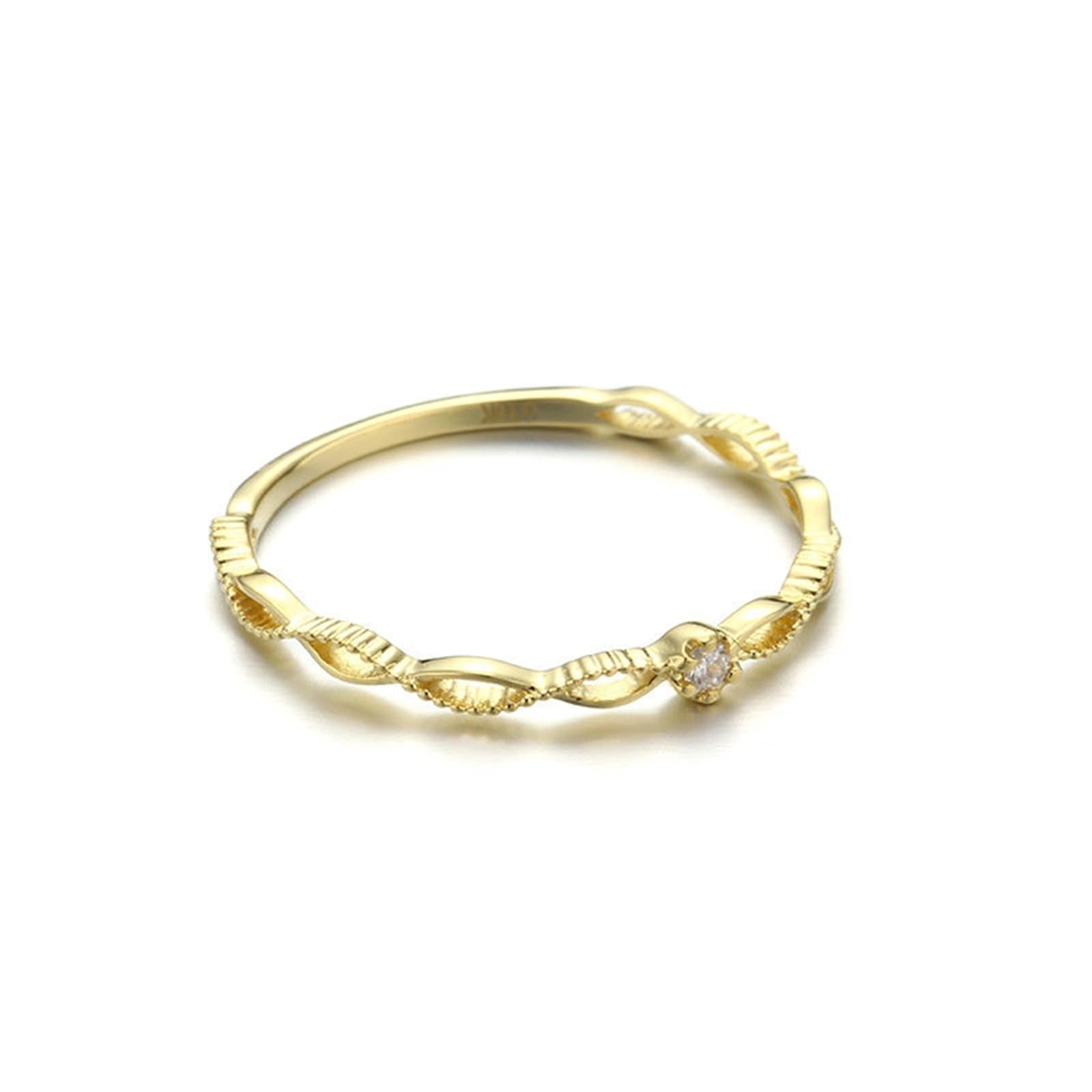 Anillo de oro real para mujer 750, oro amarillo de boda con diamantes, sensible, anillos de compromiso de 18 quilates para mujeres