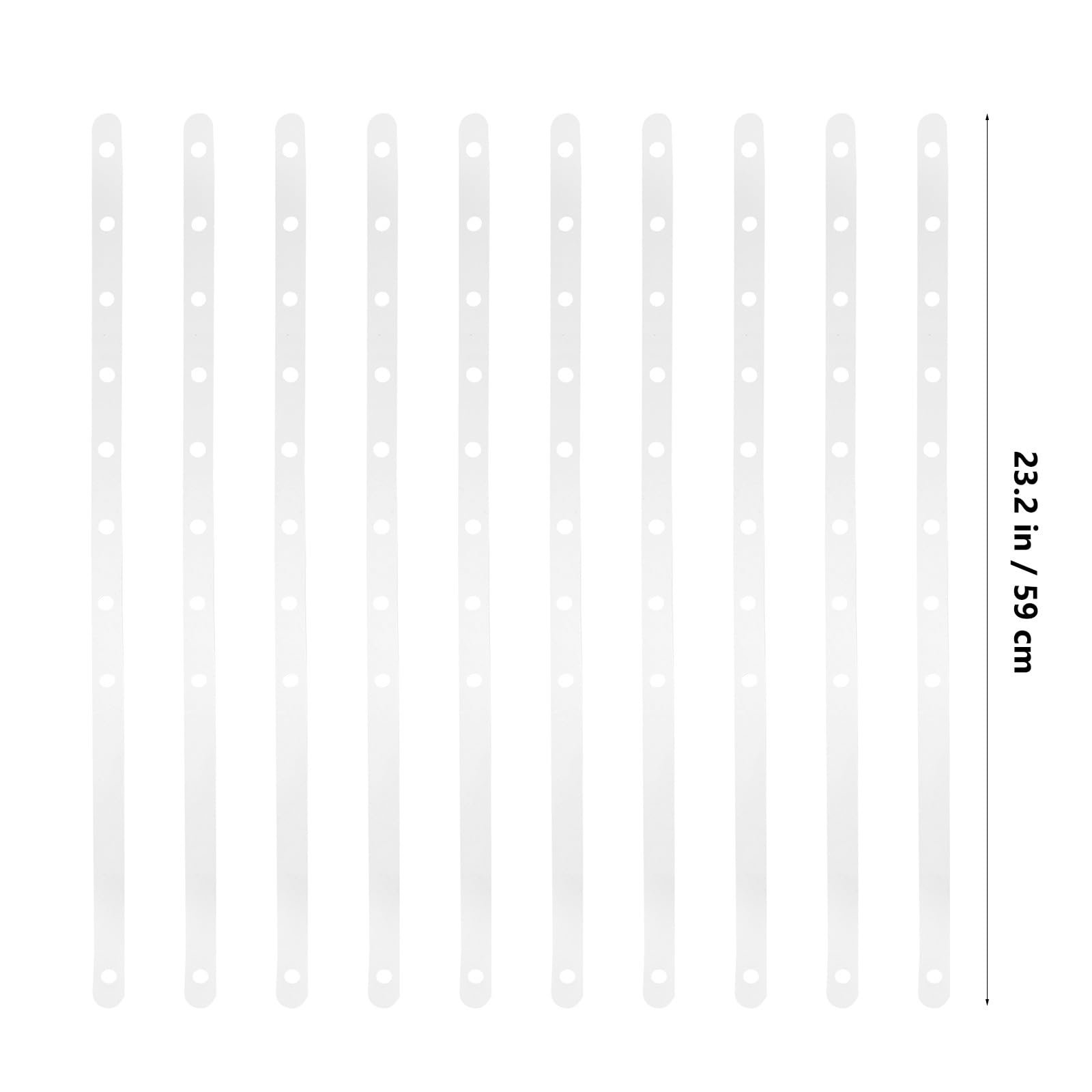 Tiras de Plástico Transparente Paquete de 10 Piezas para Perchas Resistentes 10 Diseño Multifuncional para Almacenamiento en Armarios y Tiendas de Ropa
