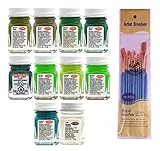 Testors Green Enamel Paint Variety, Green, Flat Green, Flat Beret Green, Metal Flake Green,...