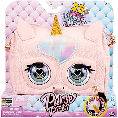 Purse Pets Glamicorn Einhorn Tasche - wird mit interaktiven Funktionen, Augenblinzeln und Musik lebendig, ab 5 Jahren, Rosa Cover