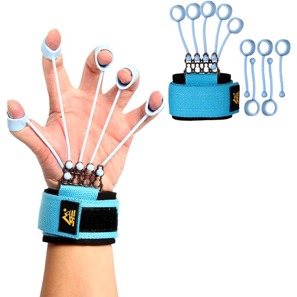 BEATSC Arm Exerciser Ultimate Finger Strength Trainer Hand Exerciser Hand Yoga Resistance Band Finger Expander Finger Extension Exerciser Climbing Finger Strengthener Guitar Finger Stretcher For Men & Women