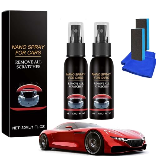 Nurafix Auto Spray Kratzer Entfernen Nura Fix Kratzerentferner Quick Effect Coating Agent Nano Spray Auto-Beschichtungs-Sprays Glanz & Schutz FüR Glanz Und Schutz füR Auto Motorrad (2PC-A)