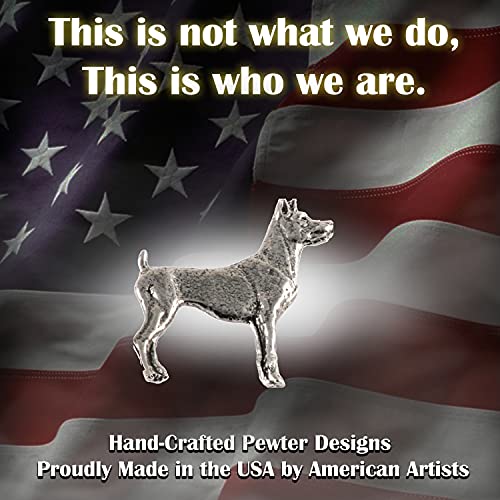 Antique Pewter Miniature Pinscher Full Body Pin D424F4