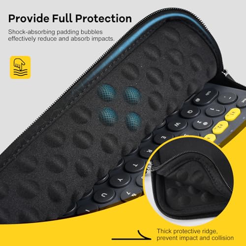 Funda protectora para teclado Logitech K380, negra miniatura 3