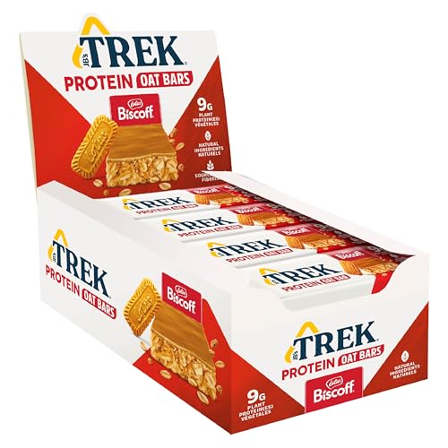 JB's TREK Protein Haferriegel I Biscoff I Pflanzliches Protein I Vegan I 16 x 50g Riegel I 800g