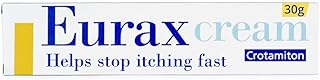 Eurax Itch Relief Cream 30g, Rapid Itch Relief, Lasts Up To 8h for Relief of Itchy dermatitis|Dry eczema|Allergic rashes|Hives nettle rashes|Chickenpox|Insect bite and stings|Heat rashes|Sunburn
