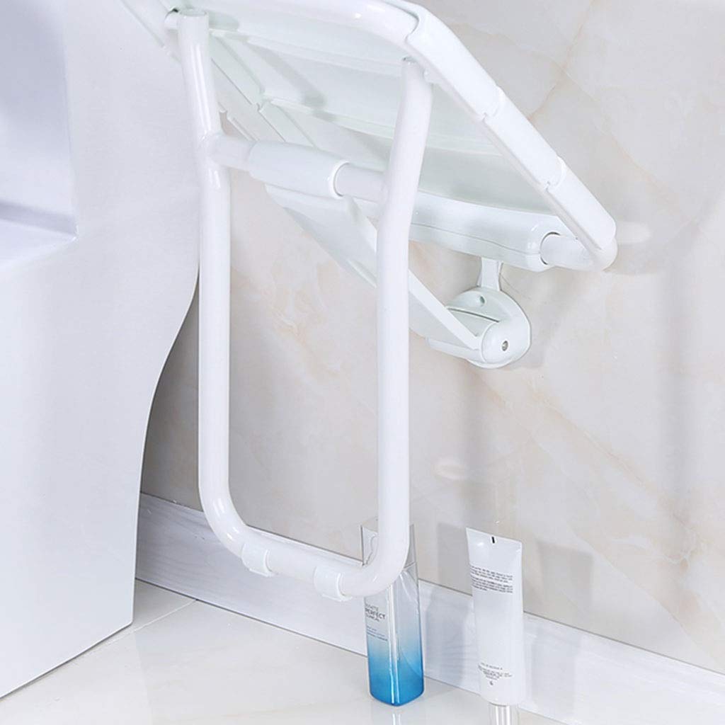 CHEWYNP Silla de baño Taburete de Ducha Asiento de Seguridad Baño Taburete de Ducha Plegable Asiento médico montado en la Pared de Acero Inoxidable con reposabrazos Silla de baño Vieja CAM