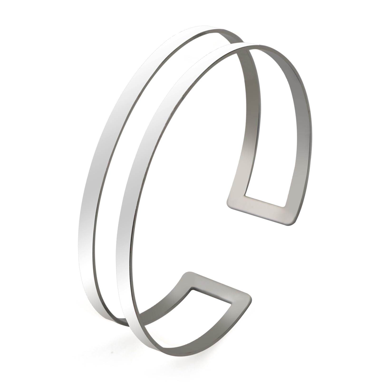 lokxmve Brazalete para mujer, minimalista, brazalete abierto en la parte superior del brazo, ajustable, redondo, pulsera de bobina, joya para la parte superior del brazo
