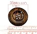 HOUSWEETY 20PCs Dark Coffee 4 Holes Round Wood Sewing Buttons 35mm(1 3/8