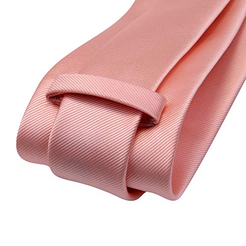 Image of GUSLESON 3.15 inch(8cm) Solid Color Necktie and Pocket Square Cufflinks Sets For Men + Gift Box