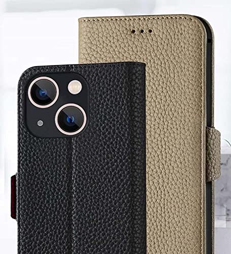 Funda para iPhone 13 Pro cartera de cuero con tapa imán antichoque 2