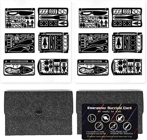 PSKOOK Survival Multitool Card Emergency Camping Tool Kit