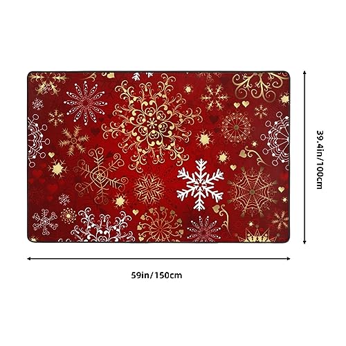 Tapis doux Noël rouge grand format pour protéger le sol de la salle de jeux