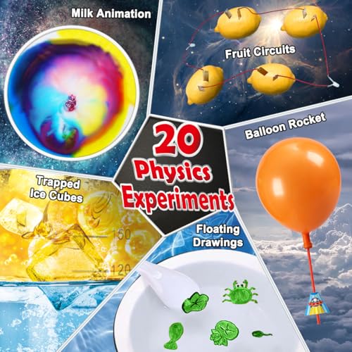 UNGLINGA 70 Lab Experiments Science Kits for Kids Educational Scientist Toys Birthday Gifts Idea for Girls Boys, Chemistry Set, Erupting Volcano, Fruit Circuits, S.T.E.M Activities Science Project - Image 5