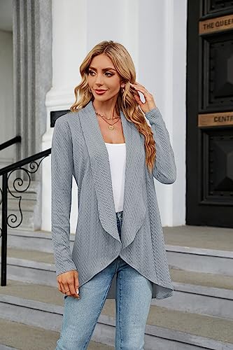 Image of Cardigan for Women Long Sleeve Sweaters Casual Lightweight Knit Open Front Fall Fashion Outfits