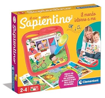 Clementoni - Il Mio Primo Sapientino, Il Mondo Intorno a Me, Banchetto Educativo 24 attività su Scuola dell'Infanzia e Penna Interattiva, Gioco Bambini 2-4 Anni, Made in Italy, Lingua Italiana, 16476