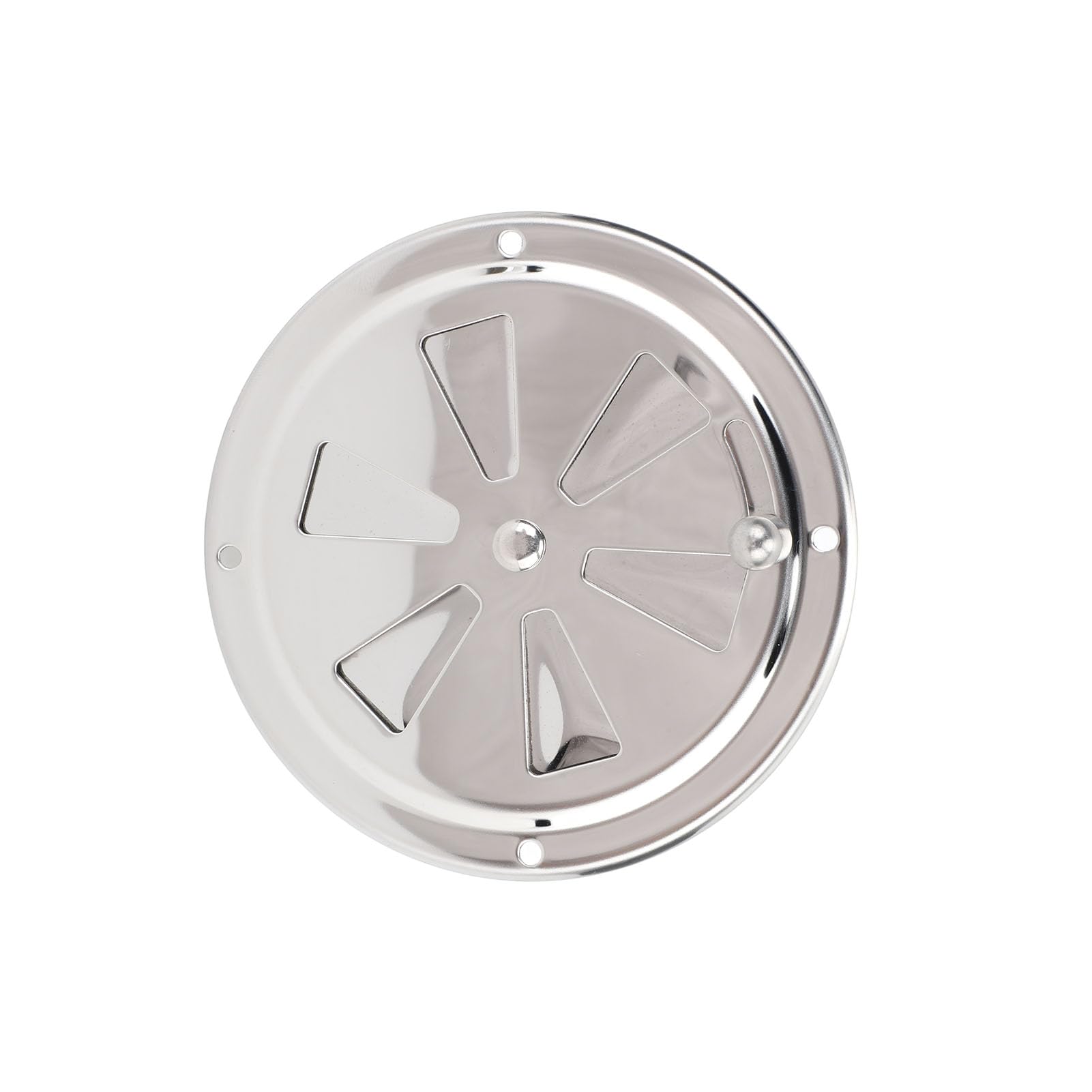 Round Vent Grille Cover, Easy Grip Stainless Steel Cabin Ventilation Plate Marine Grade For Boat (4in) - Image 2