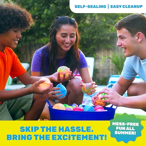 Image of Hydroburst 6-pack Reusable Water Balloons by Relatable, For The Pool, Beach Toys And Outdoor Play Toys, Includes 6 Refillable Balloons