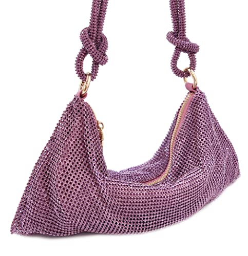 Image of Rhinestone Hobo Bag for Women Rhinestone Purses Sparkly Evening Handbag Shiny Diamond Purse for Wedding Parties 2026 | Rhinestone