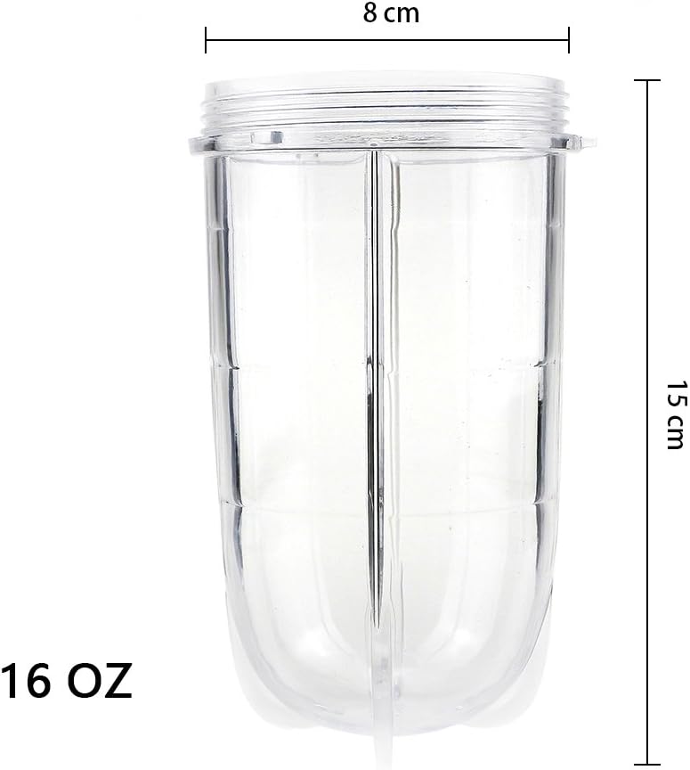 2 PCS Replacement Cups For Magic Bullet Replacement Parts 16OZ Blender Cups Jar compatible with 250W Magic Bullet MB1001 Series Juicer Mixer