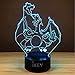 3D Illusion LED Night Light,7 Colors Gradual Changing USB Touch Switch 3D Visual Lights for Holiday Gifts or Home Decorations