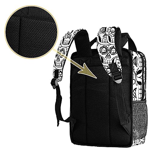 Sac à dos garçon tête de mort multicolore réglable 14in - 4