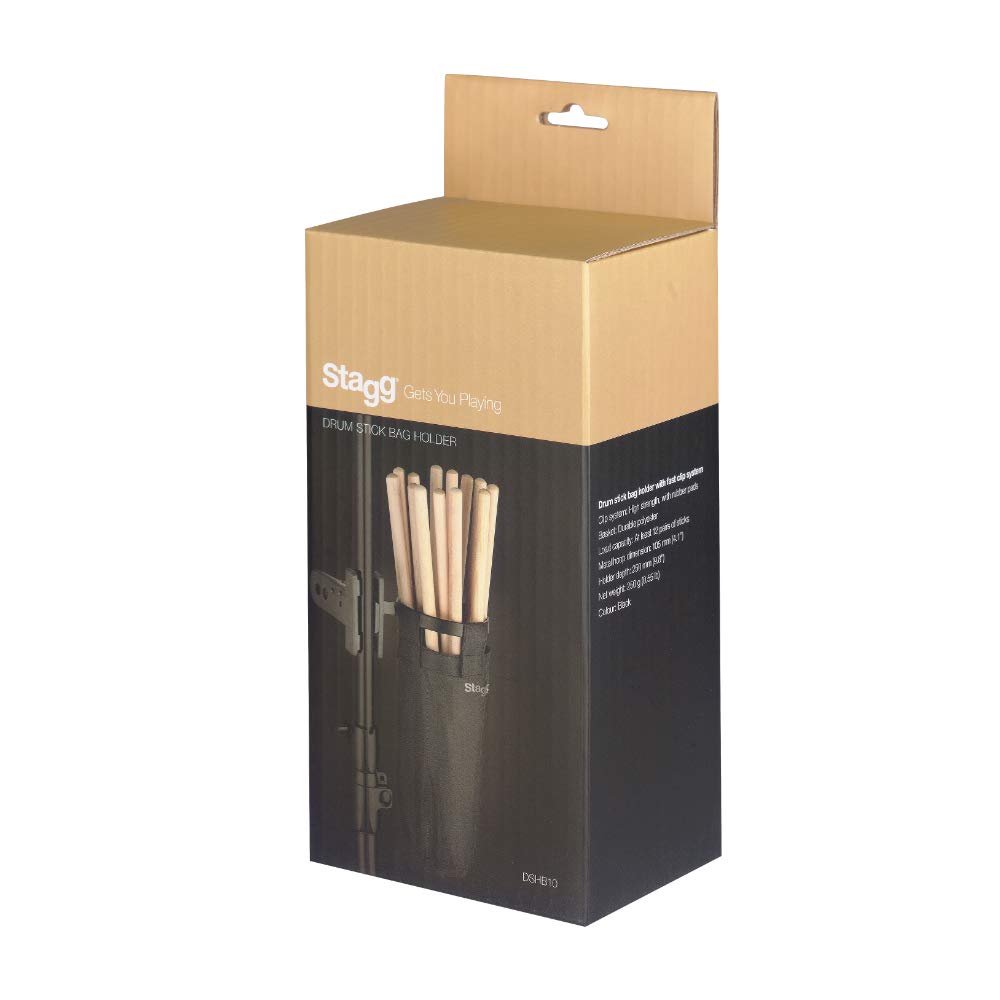 Stagg DSHB10 Custodia a sacchetto per Bacchette da batteria con sistema di chiusura rapido