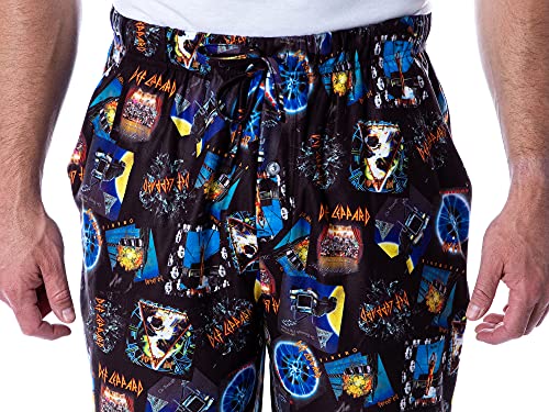 Def Leppard Men's Rock Band Album Covers Allover Print Lounge Sleep Pajama Pants2