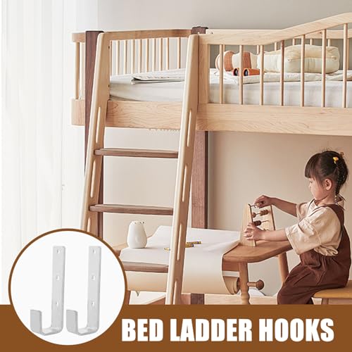 Alipis 2pcs Bunk Bed Ladder Hooks J Hooks Heavy Duty Utility Hooks Hanger Metal Bed Decoration Hook Tool Angled Ladder Hooks Garage Storage Hook Loft Bed Ladder Hooks Bracket