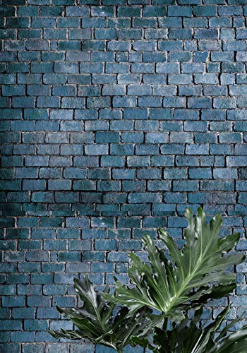 Image of DWELLSINDIA 3D Brick Midnight Blue Self Adhesive Wallpaper Waterproof, Scratch Resistant, Laminated 41cmx244cm
